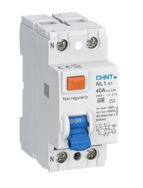 Residual Current Circuit Breaker (RCCB) NL1-63 2P 40A - Chint